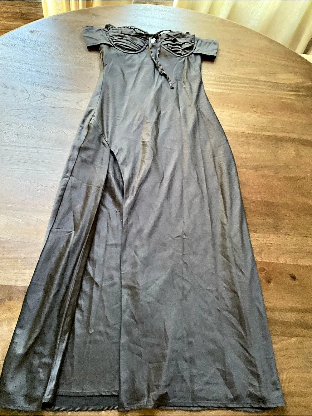 Babyboo Lace Trim Maxi Dress in Brown